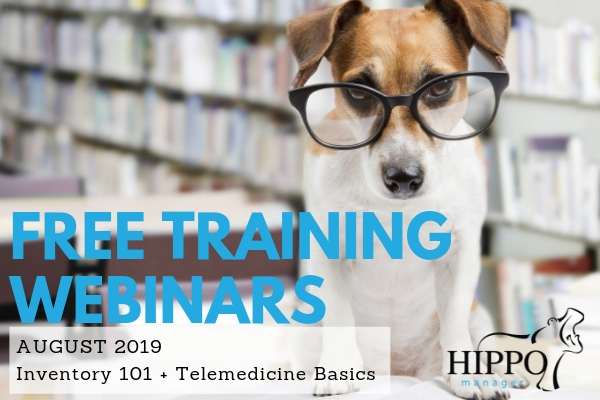 august 2019 free training webinars veterinary software