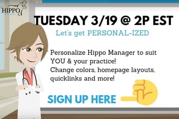 free veterinary software training personalize Hippo Manager layouts 3_19