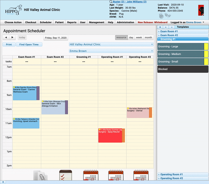Hippo Manager Scheduler Template Create Appointment